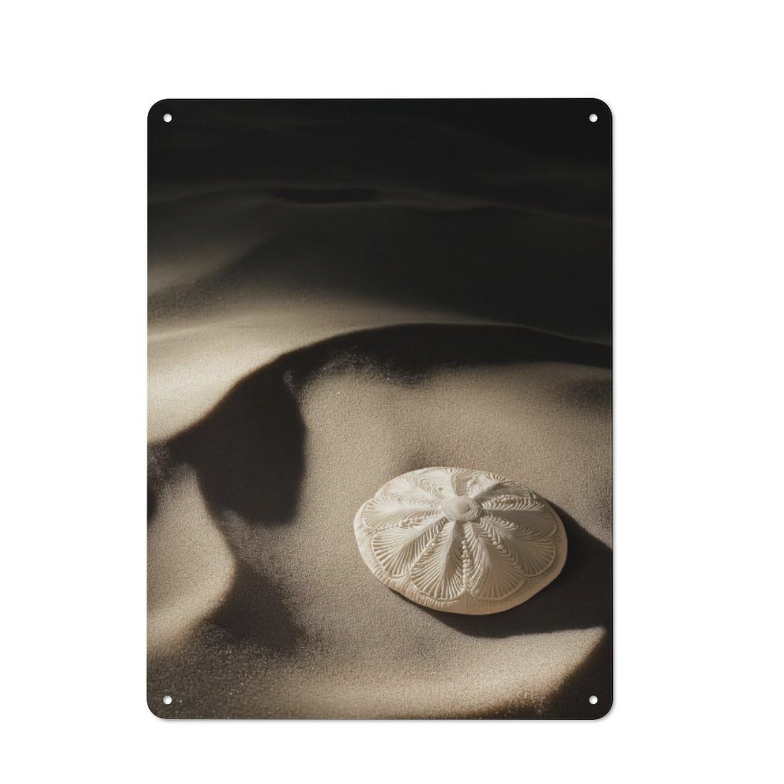 Junmoney Sand Dollar On Beach Retro Metal Wall Sign 40X30cm With For Pub Or Café, A Housewarming Gift For Hospitality Wall Decor Collectors