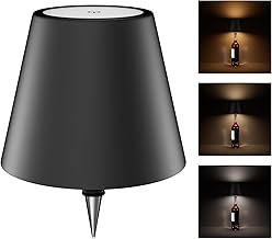 LUTW テーブルランプ コードレス LEDワインボトルランプ 3段階調色・無段階調光 充電式ボトルライト 2400mAh タッチ 卓上ライト バー ホーム レストラン 寝室 パティオ用 ブラック