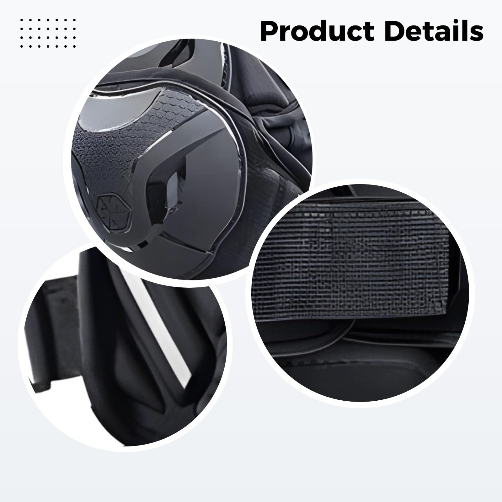 Set di ginocchiere e gomitiere per moto, protezione CE livello 1, protezioni regolabili in TPU per equitazione, nero, taglia L