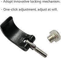 Vista 3 de Paquete de 2 manijas de bloqueo para bastón de caminar, poste de escalada, bloqueo externo, clips de bloqueo para bastón de trekking, pieza