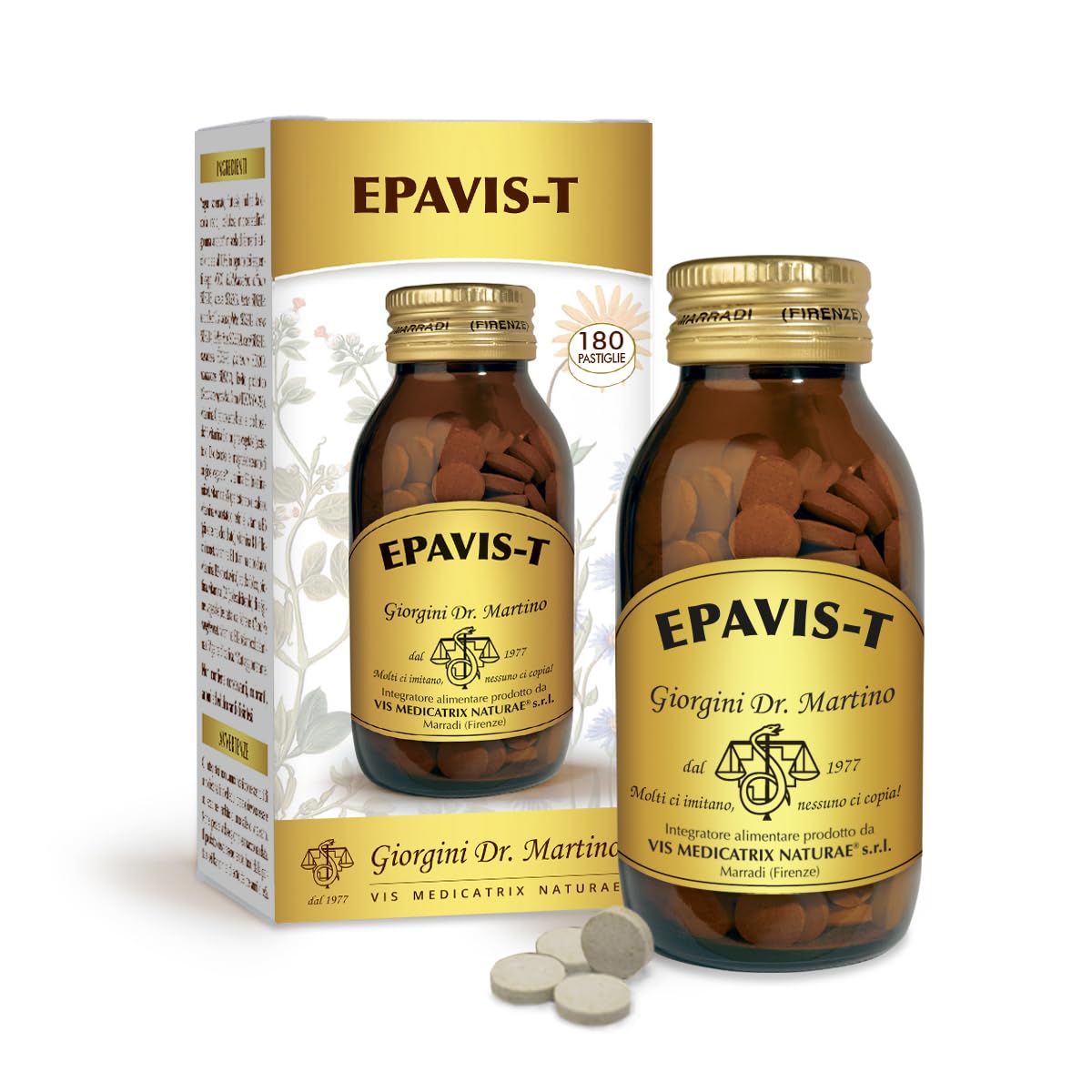 EPAVIS Pastiglie - 90 g (integratore di carciofo, tarassaco e altre erbe per la funzionalità epatica)
