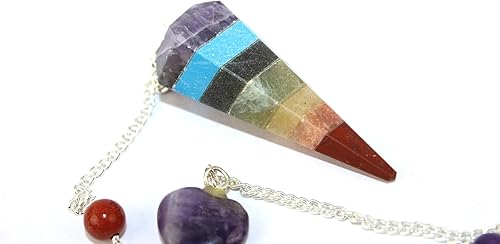Miniatura 2 de Jet Chakra Cono Bonded Péndulo Adivinación Curación Radiestesia Meditación Equilibrio de chakras Reiki facetado con bolsa