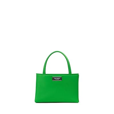 Kate Spade New York Sam Icon Ksnyl Tote Bag Cross Body Handbags KS Green, Leather/Nylon/Polyester
