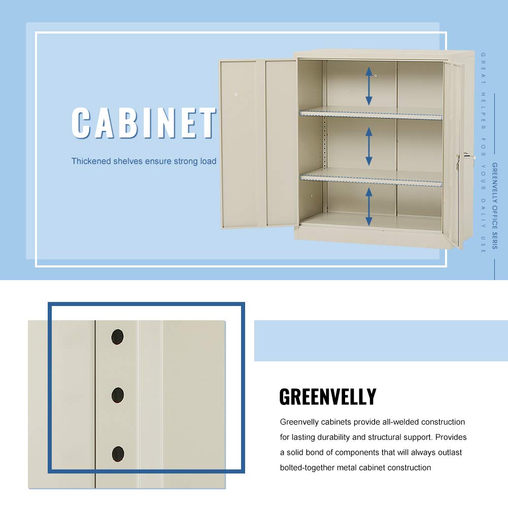 Metal Storage Locking Steel Storage 42”, Greenvelly