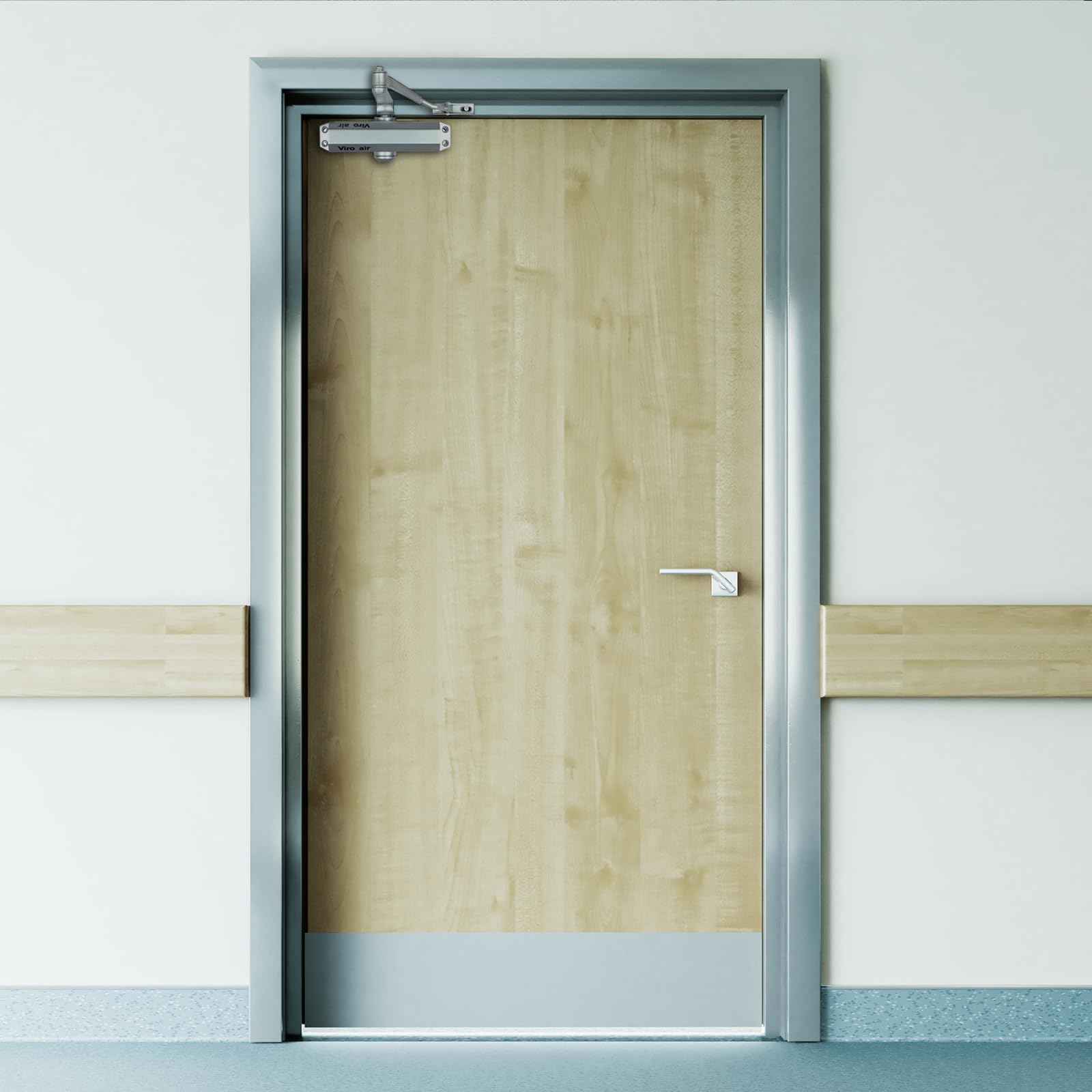 Chiudiporta Automatico Viro Air - Regolabile, Per Porte Fino A 110cm E 85kg, Nero - Foto 12