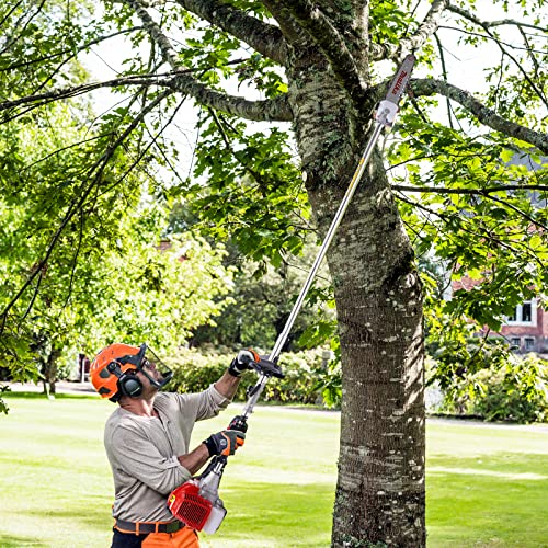 42.7Cc 2 Stroke Gas Pole Saw, Powerful Pruner Chainsaw For Tree Trimming Trimmer With Extendable Long Reach Pole Chain Saw Bush Cutter 12'' Blade #TOP1