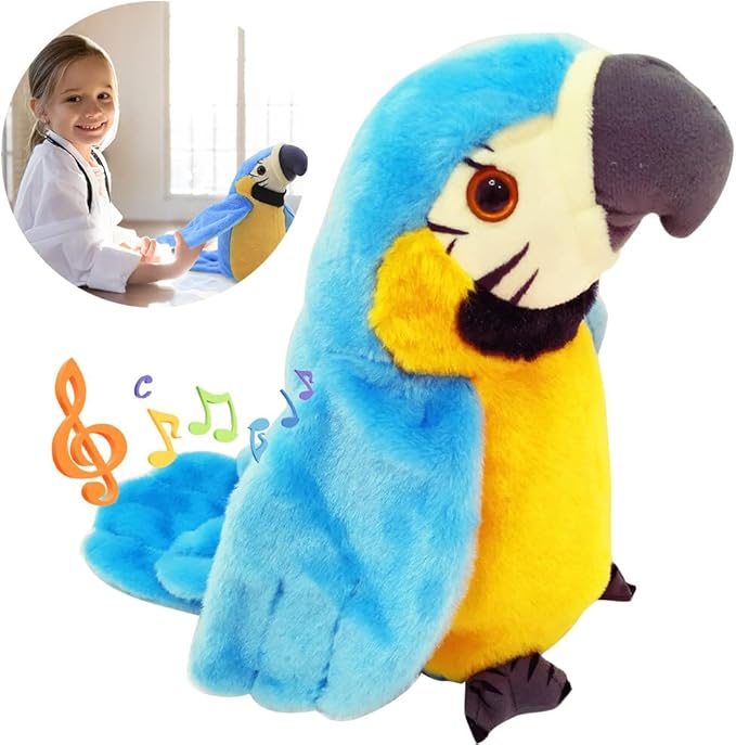 SKJJL Papagei Sprechend Spielzeug, Talking Parrot Plüsch Spielzeug