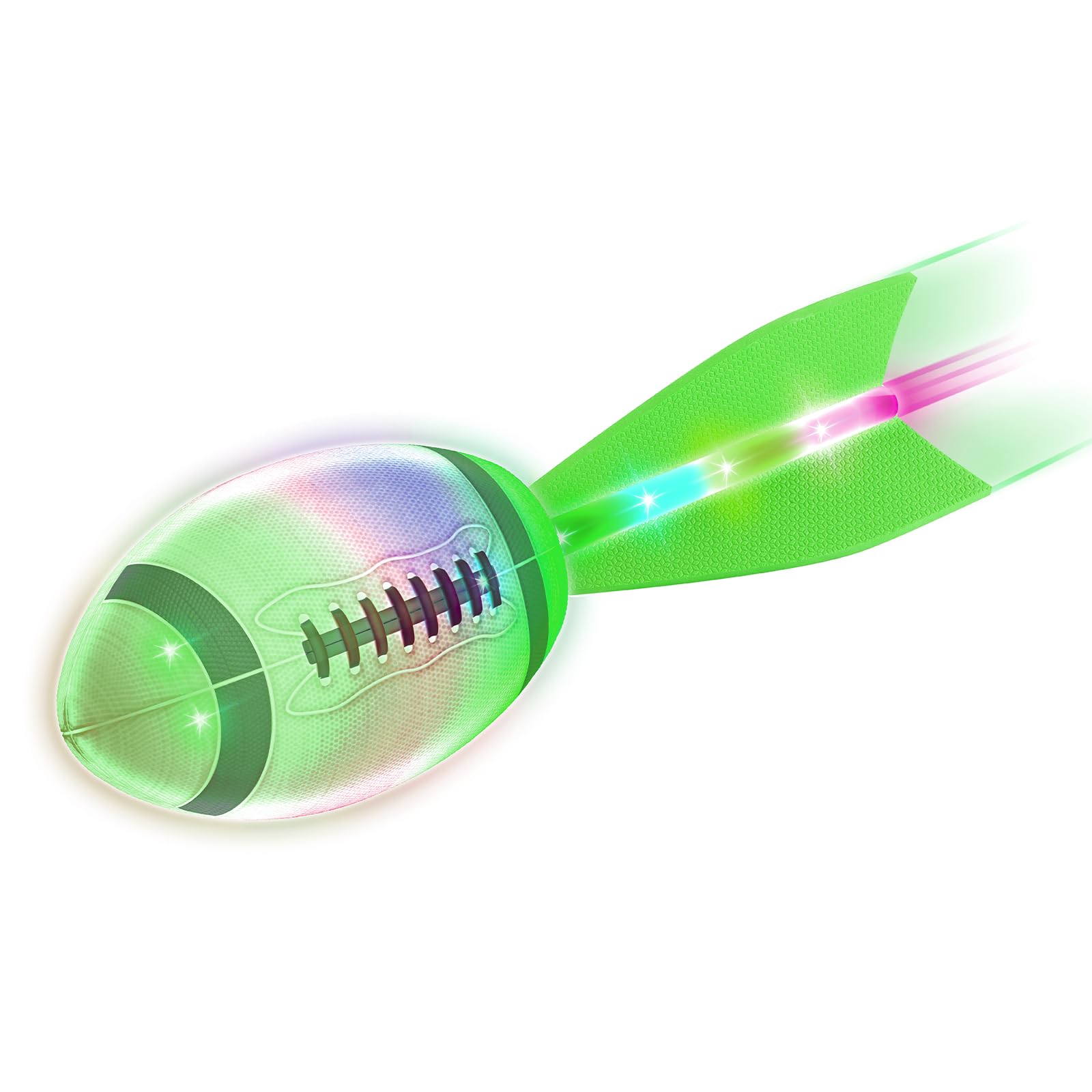 Ivrmtal Foam Glow in The Dark Football, Latest LED Light up Football for 6 7 8 9 10 11 12 13 14 15 16 17 18 19 20 Years Kid Boys Grils