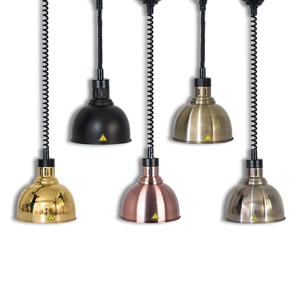Aprile Fournitures pour Les Restaurants Équipement de Cuisine Lampe pour réchauffer Les Aliments pour Le Buffet Cantine l'hôtel éviter Les Aliments froids Chauffe-Plats 250w, 5-Pack