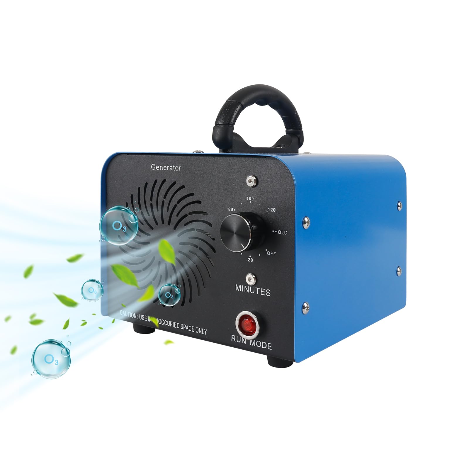 Ozone Generator Ozone Machine 32000 MG/h Air Purifier with 120 Minute Timer Commercial Odor Eliminator for Office, Garage, Hotel, Bedroom, Cars Blue