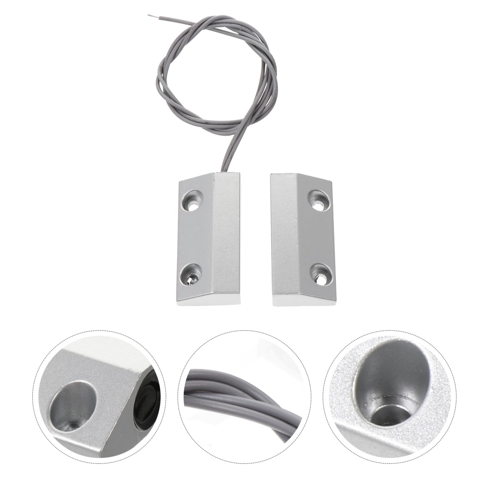 Hemobllo 3ensembles Capteur Alarme Magnétique Filaire De Zinc pour Porte De Garage Et Fenêtre Système De Sécurité avec pour Alarmes De Porte Et Fenêtre Installation Facile Et