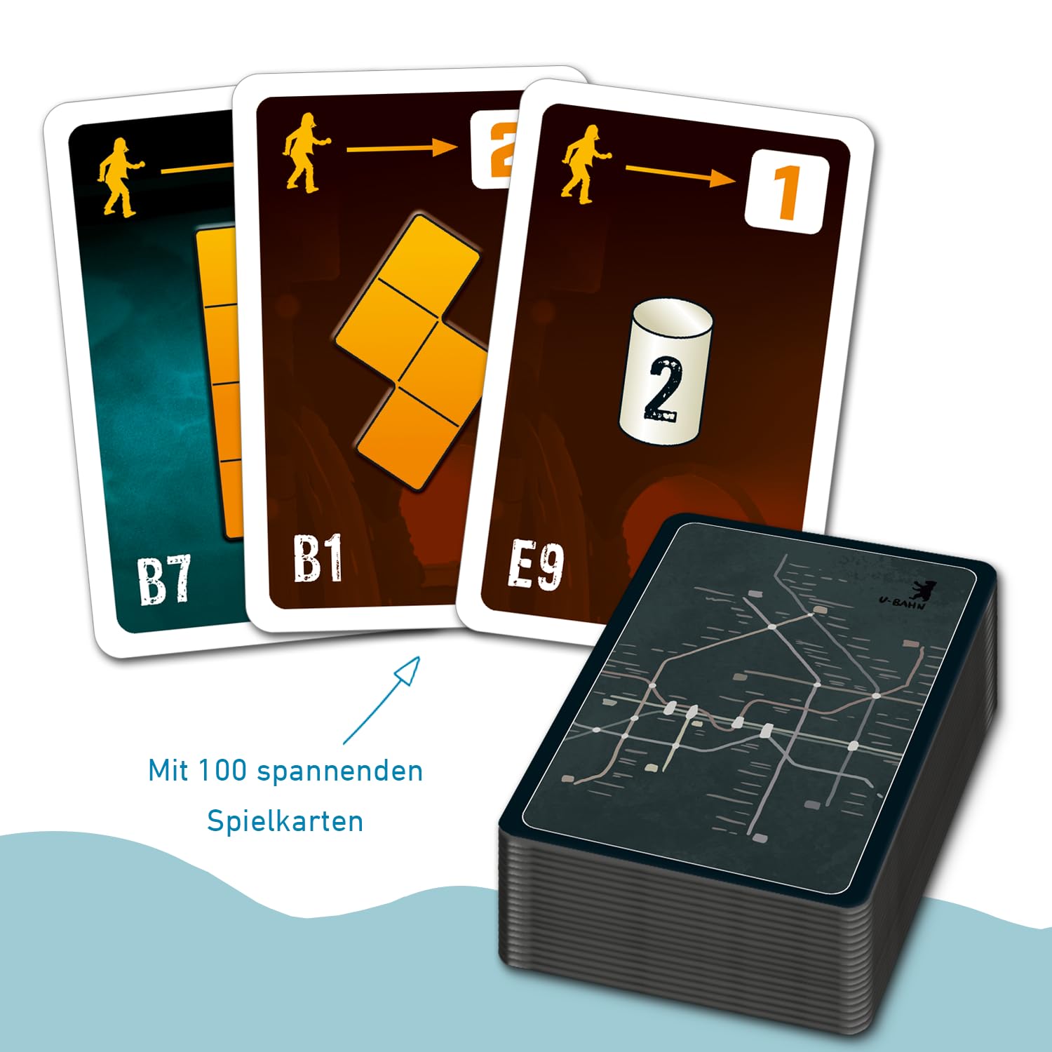 moses 90179 - Ebastian Sebastian Underground - Jeu de Thriller 3D - Auteur - Jeu de société coopératif de Marco Teubner - avec atmosphère Fitzek-Thriller - Noir
