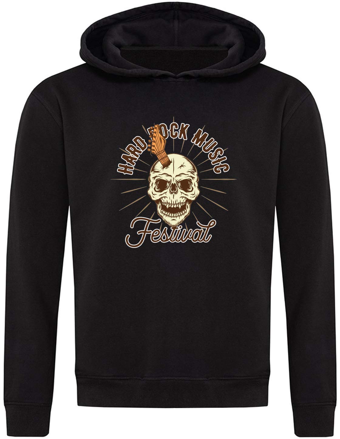 Hard Rock Music Festival Skull Felpa con Cappuccio Unisex X-Large