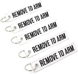 REMOVE TO ARM - Key Chains - White/Black - 5 pack