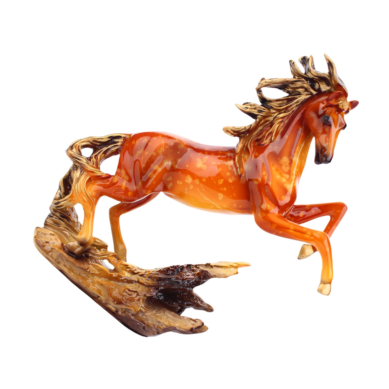 Classical Horse Sculpture Resin Desktop Ornament Decorative Art Object Decoration for Bookshelf or Desk Display Horse Statue Decoration