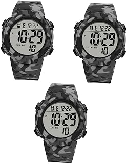 3 Peças Relógio Esportivo Eletrônico Masculino Relógio Digital Relógio Esportivo Masculino Reloj Deportivo Para Hombre Relógio Masculino Relógio Esportivo Digital Relógio De Tela