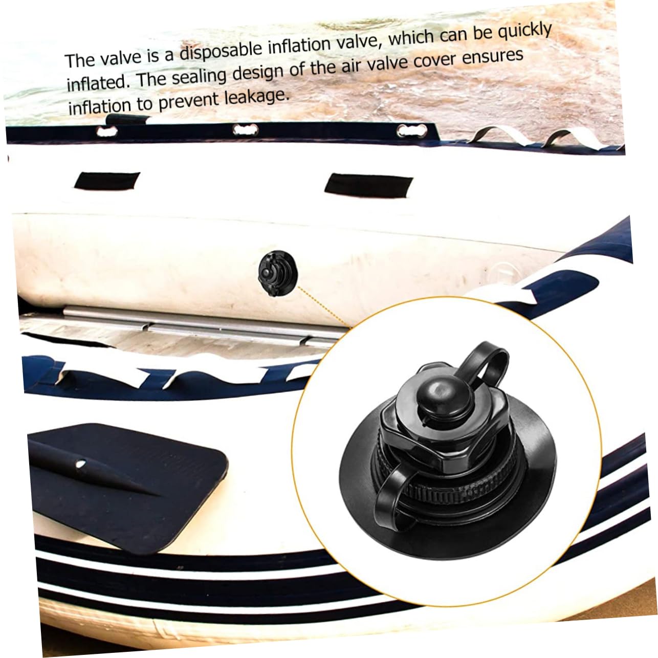 TOYANDONA Ugello del Gas di Boston Barca Gonfiabile Gommone Adattatore di Gonfiaggio Inflazione Valvola dell'Aria della Barca Adattatore Tubo Pompa di Gonfiaggio PVC Nero