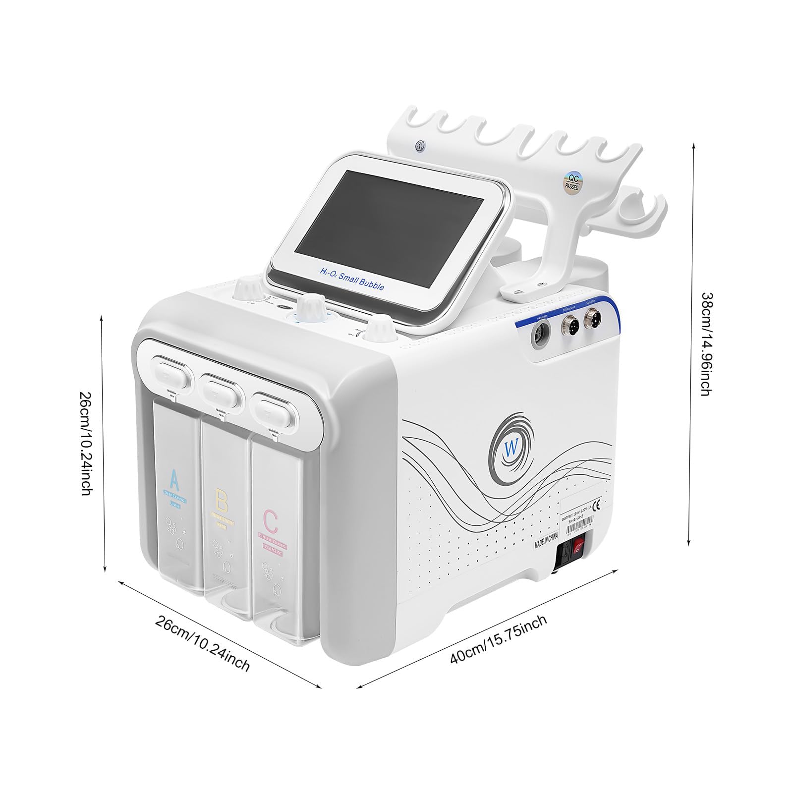 Hydrafacial Geraet Aquafacial 6 in 1 Microdermabrasion Porenreiniger Mitesserentferner Ultraschall Spray Kalthammer Wasserstoff Sauerstoff Hautpflegegeraet
