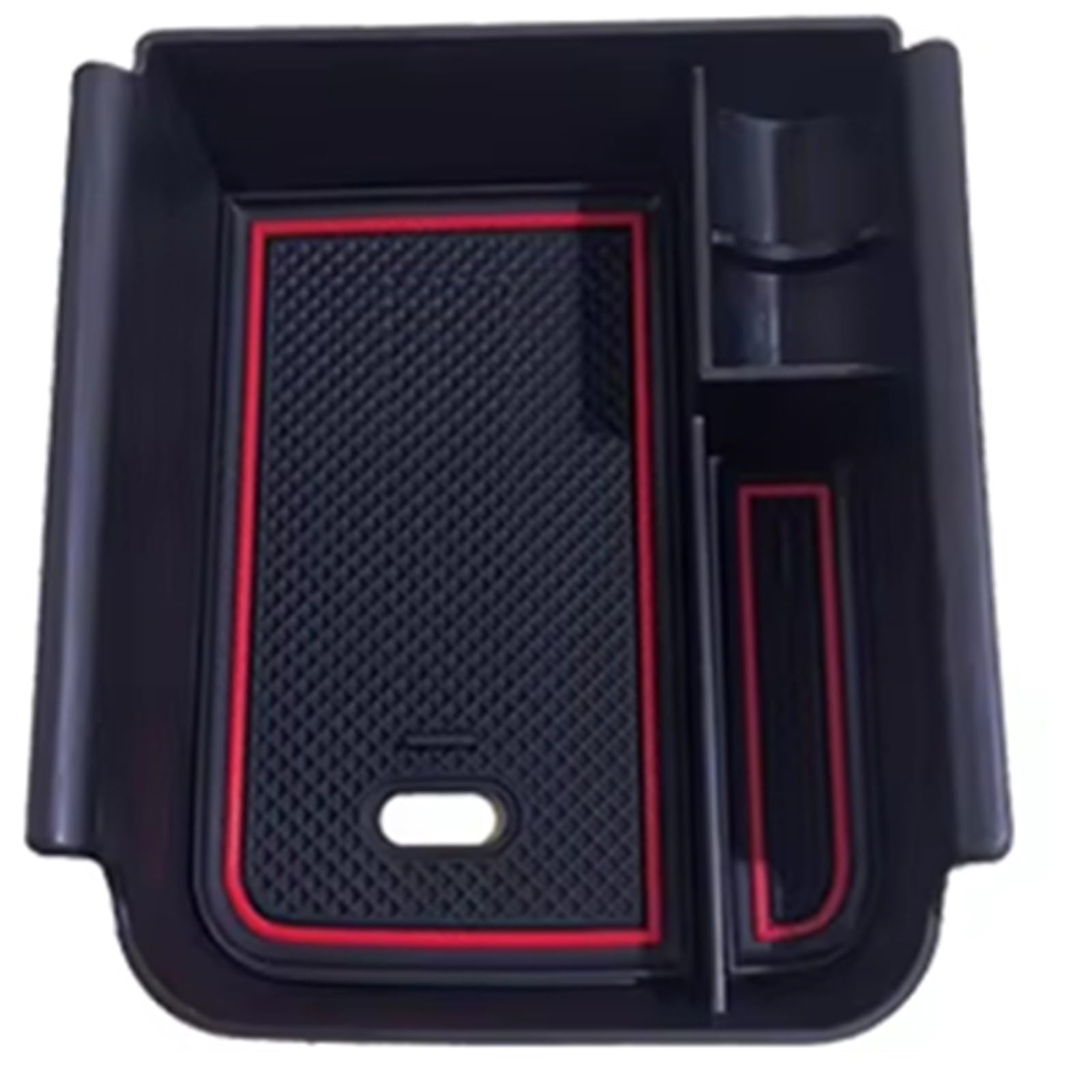 SZTMYVUW Interior Storage Box Compatible With VW For Golf MK8 2020 2021 2022 Car Storage Organizer Box Armrest Box Holder Tray Center Console Accessories(Red)