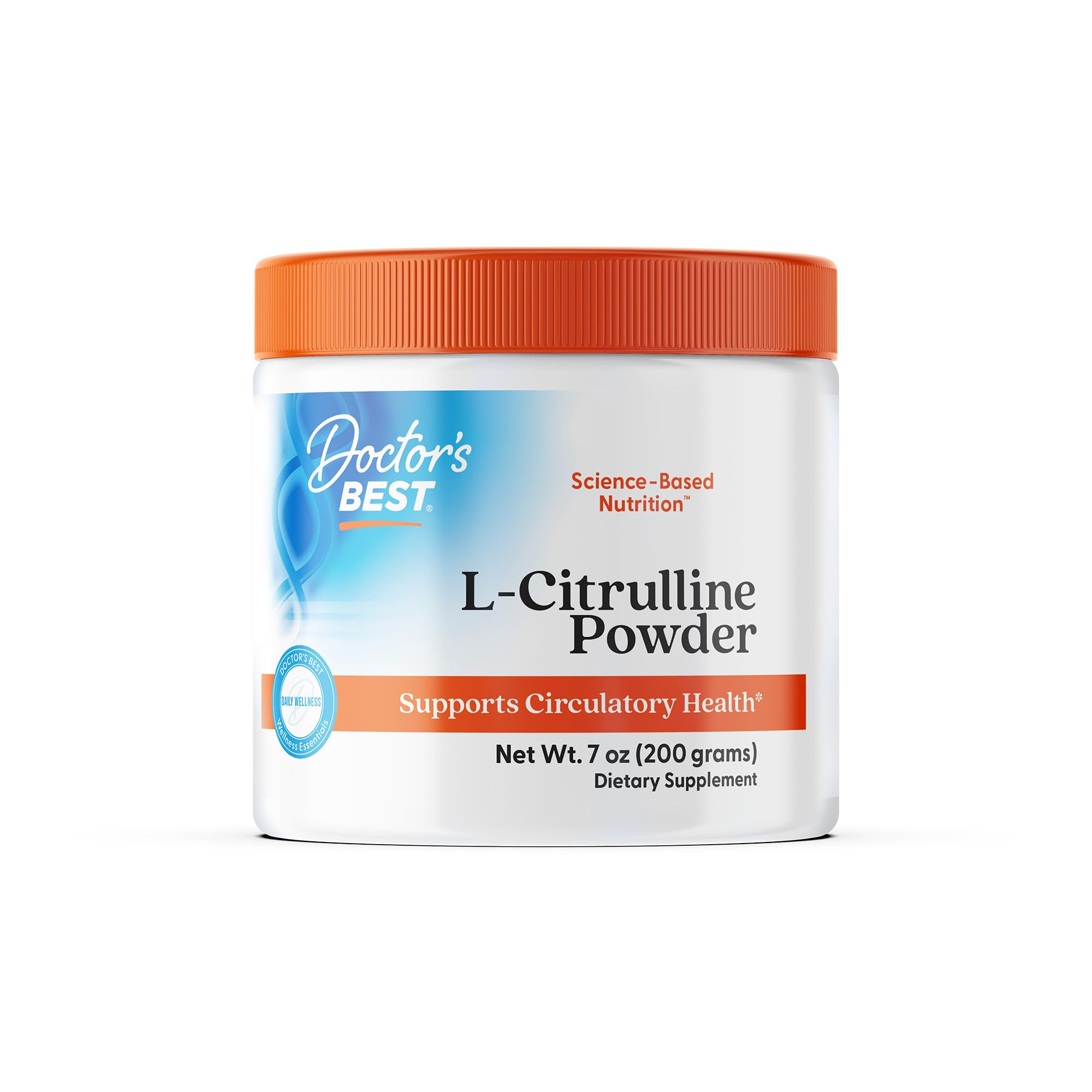 Doctors Best L-Citrulline Powder, Supports Circulatory Health, Non-GMO, Gluten Free, Soy Free, Vegan Net Wt. 7 oz (200 Grams)