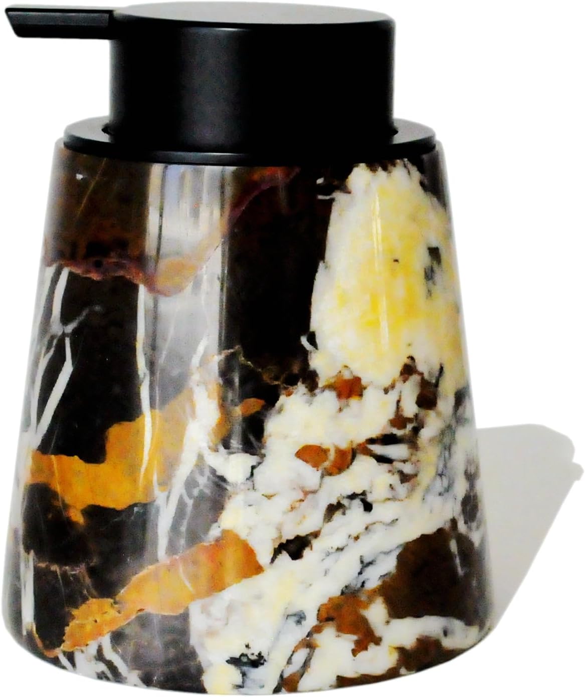 Unique Marble Soap Dispenser with Pump Seperately, Soap/Lotion Dispenser - Made of 100% Natural Marble in Luxury Bathroom Accessories Lotion Dispenser (Portopo)