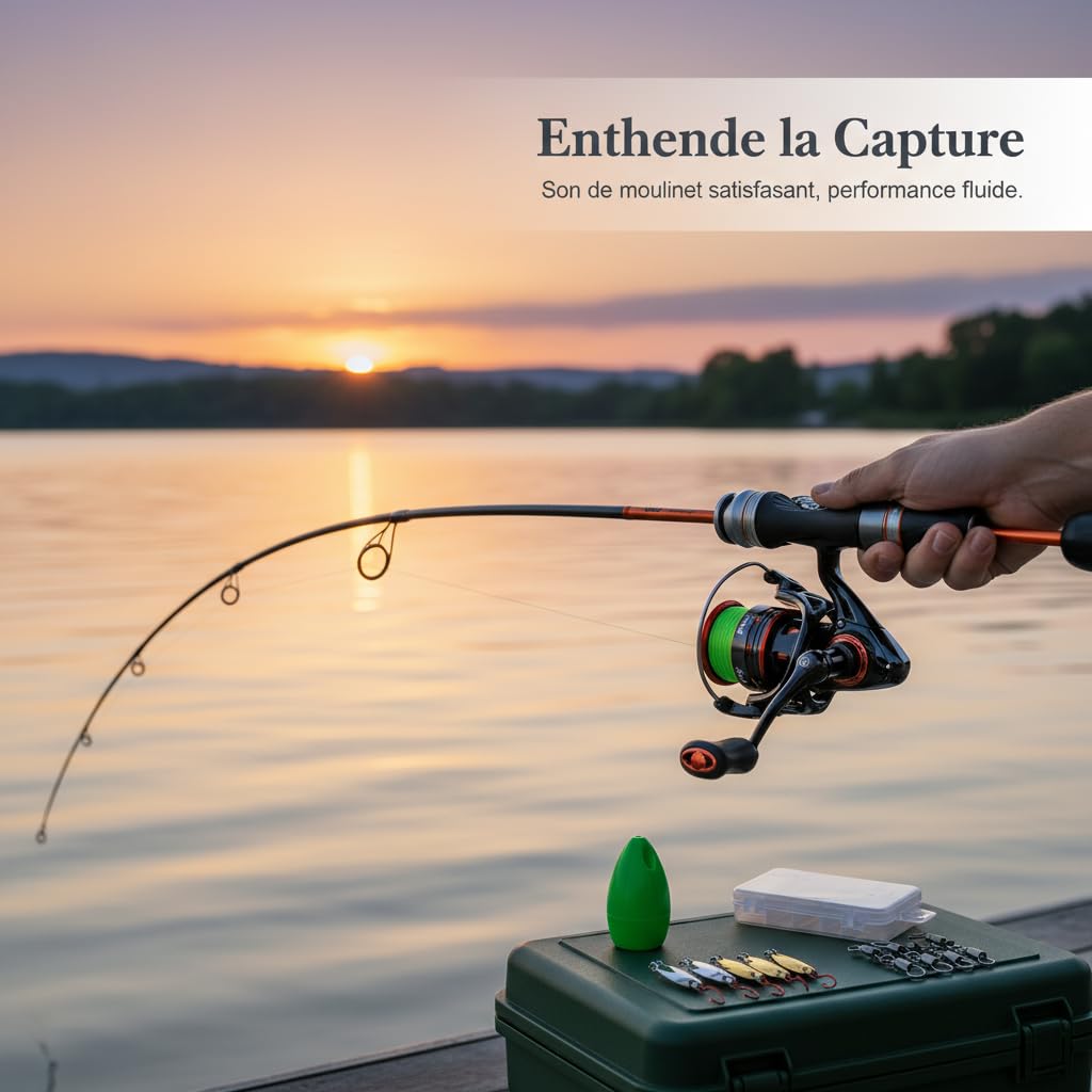 Set Caña Pesca Señuelos y Carrete, Size to 1