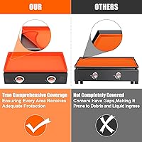 Vista 3 de Funda de silicona para parrilla Blackstone, cobertura completa de 22 pulgadas, resistente grado alimenticio, cubierta protectora de superficie