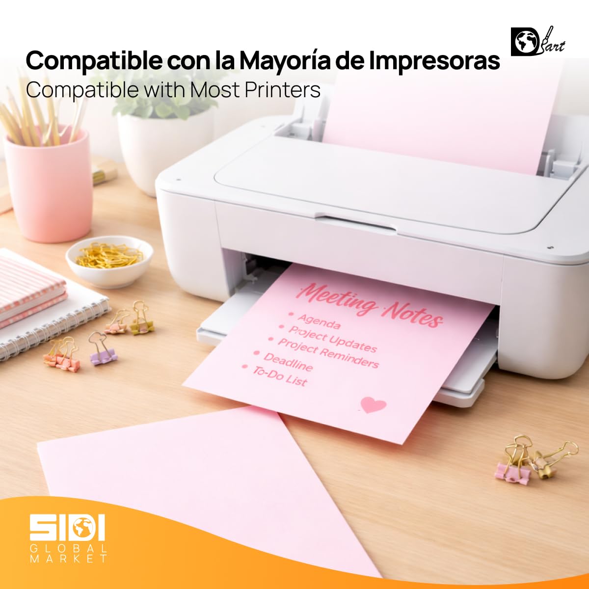 Carton A4 Noir 185 g Papier cartonné pour travaux manuels, Scrapbooking, imprimante jet d'encre et laser – SIDI (noir, 25h) - 4