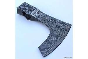 Skatchet Damascus Viking Axe Head - Forged Perfection for Your Next Adventure