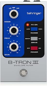 Behringer B-TRON III Envelope Filter Pedal Auto-Wah for Guitar/Bass, 3 Filter Types, 2 Modes, True Bypass