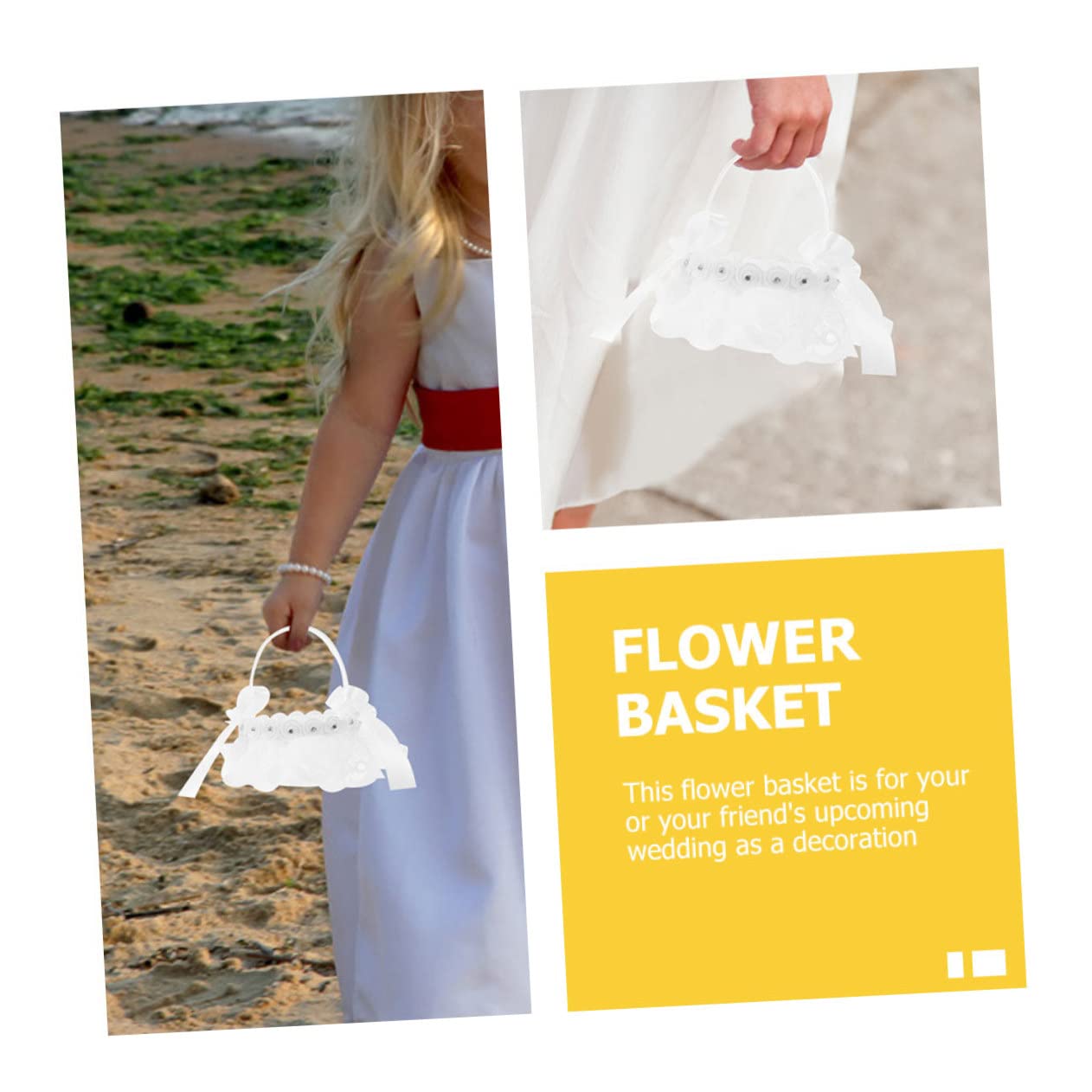Alipis 4stücke Blumenkorb Für Blumenmädchen Kleine Handtasche Für Hochzeitsblütenblätter Romantische Deko Für Hochzeiten Und Feierlichkeiten Für Rosenblüten Süßigkeiten Und