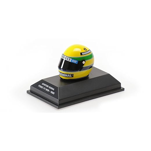 1/8 MINIATURA CAPACETE AYRTON SENNA PRIMEIRA VITÓRIA 1985