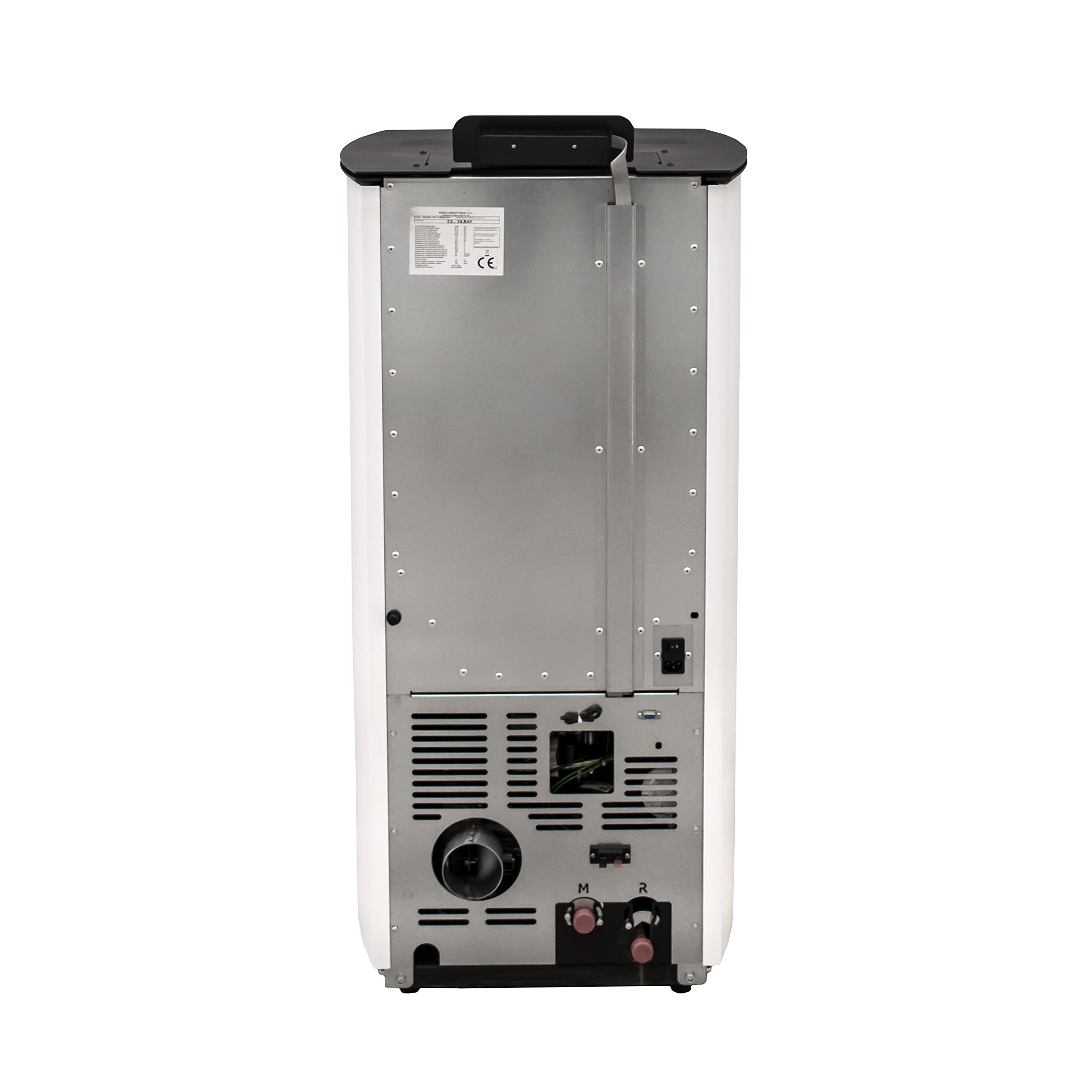 STUFE A PELLET ITALIA New York 22 Kw | Hydro-Pelletöfen für Heizung und Warmwasser Effizienz 89% Heizt 140m² Autonomie 22 Std. 5 Geschwindigkeiten und Kräfte Programmierbar 24 Monate Garantie Weiß