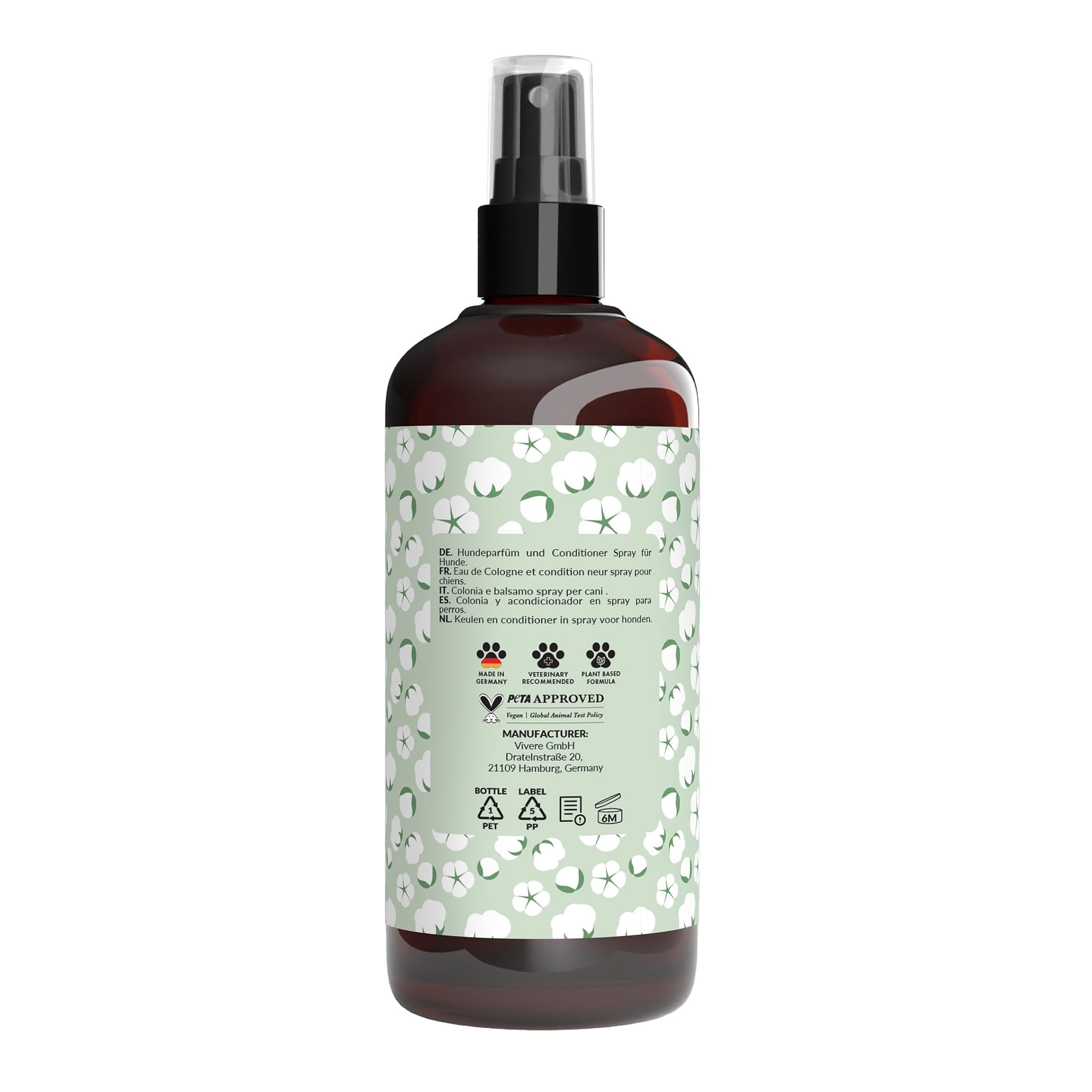 Belly Natural Dog Perfumy i dezodorant w sprayu, długotrwały eliminator zapachu psa, odświeżający płaszcz, neutralizuje zapachy, wegańska formuła do codziennego użytku, 250 ml (kwiat bawełny)