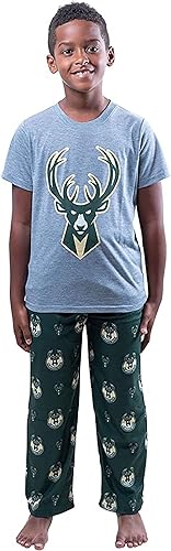 Ultra Game NBA - Pijama de 2 piezas para niños, conjunto de pantalón y camisa