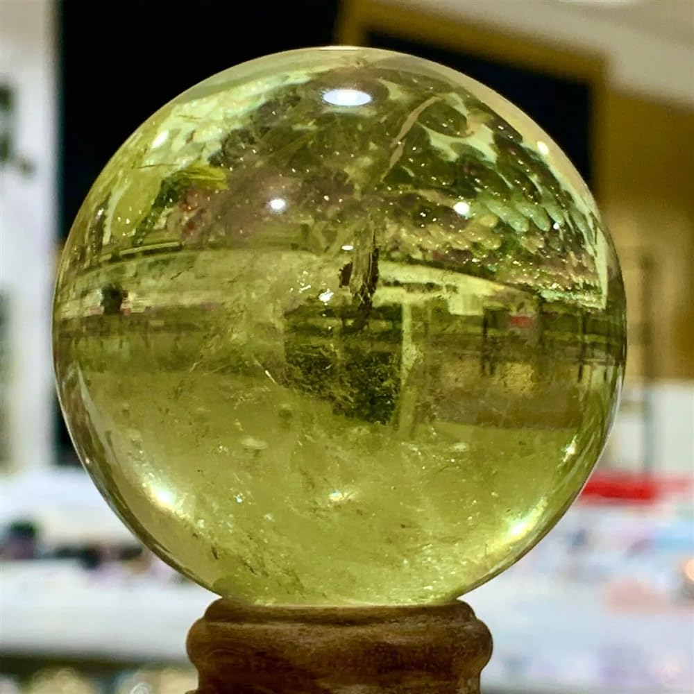 KJEBVHIRS Decorative Ornaments Topaz Fumigation Crystal Sphere Topaz Quartz Column (Size : 40-50g)