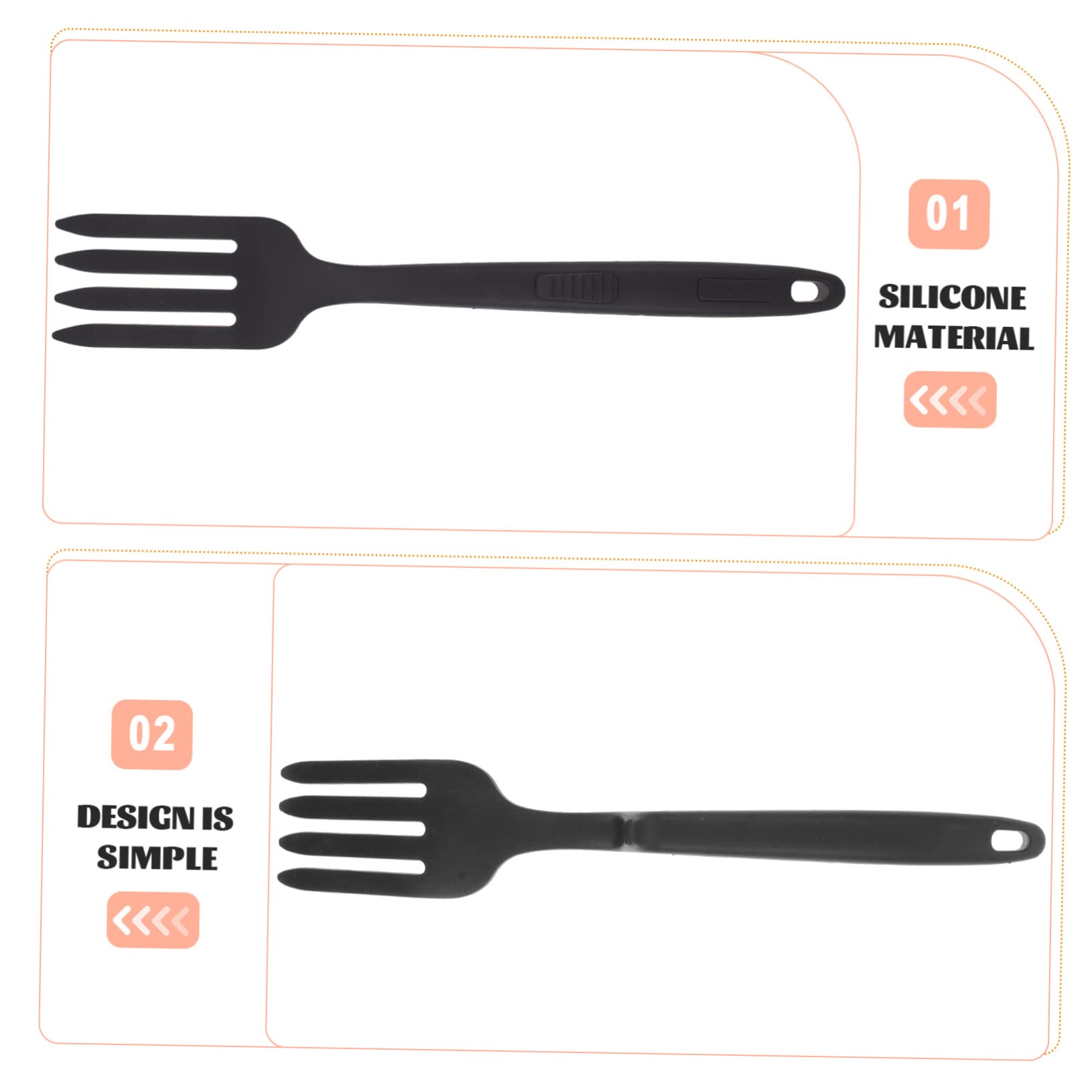 HEMOTON 2 Uds. tenedor de cocina de silicona para huevos triturador de patatas Gadgets para el hogar Cucharas de silicona utensilios de cocina tenedores herramientas