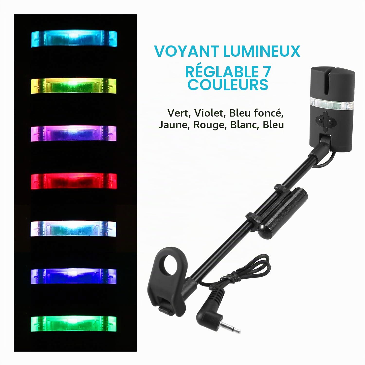 Échangistes de pêche Indicateur de Morsure de pêche à la Carpe Swinger Numérique Alarme de pêche Pièces LED Indicateur de Morsure Illuminé Swinger Fishing Tackle