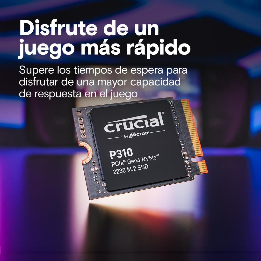 Crucial P310 SSD 1TB PCIe Gen4 NVMe M.2 2230, hasta 7.100 MB/s