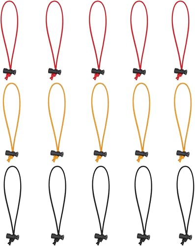 Miniatura 14 de Foto&Tech Abrazadera y organizador de cables elásticos extra gruesos multiusos, correa de cable ajustable con cierre de palanca, domador de enredos