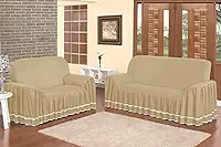 Capa Para Sofá Dália 2 E 3 Lugares Para Sala Otima Oferta (Avelã)