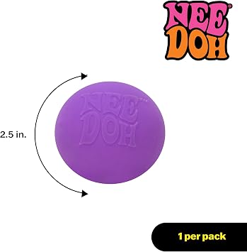 Schylling NeeDoh Groovy Glob - Purple (Pack of 1) | The Original NeeDoh