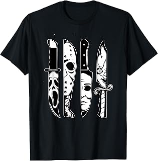 Halloween Horror Movie Characters In Knives Scary Halloween T-Shirt