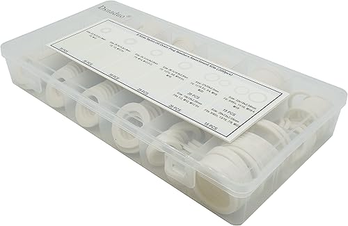 Miniatura 7 de Dsnaduo 200 juntas de tapón de drenaje de aceite de nailon de 8 tamaños, kits surtidos de arandelas para M12 M14 M16 M18, M20