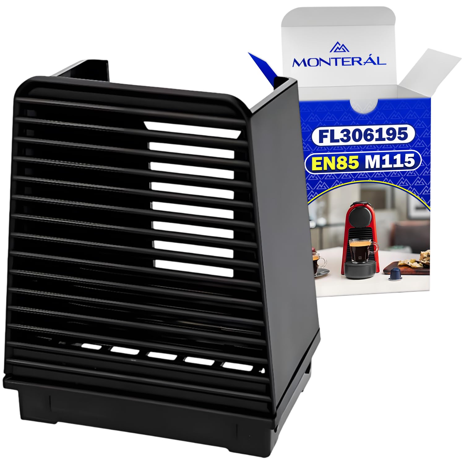 MONTERAL Contenedor de Cápsulas para Cafetera Capsulas con Código Original FL306195 para DeLonghi EN85 para Magimix M115 Essenza Mini - Garantía de 10 Años
