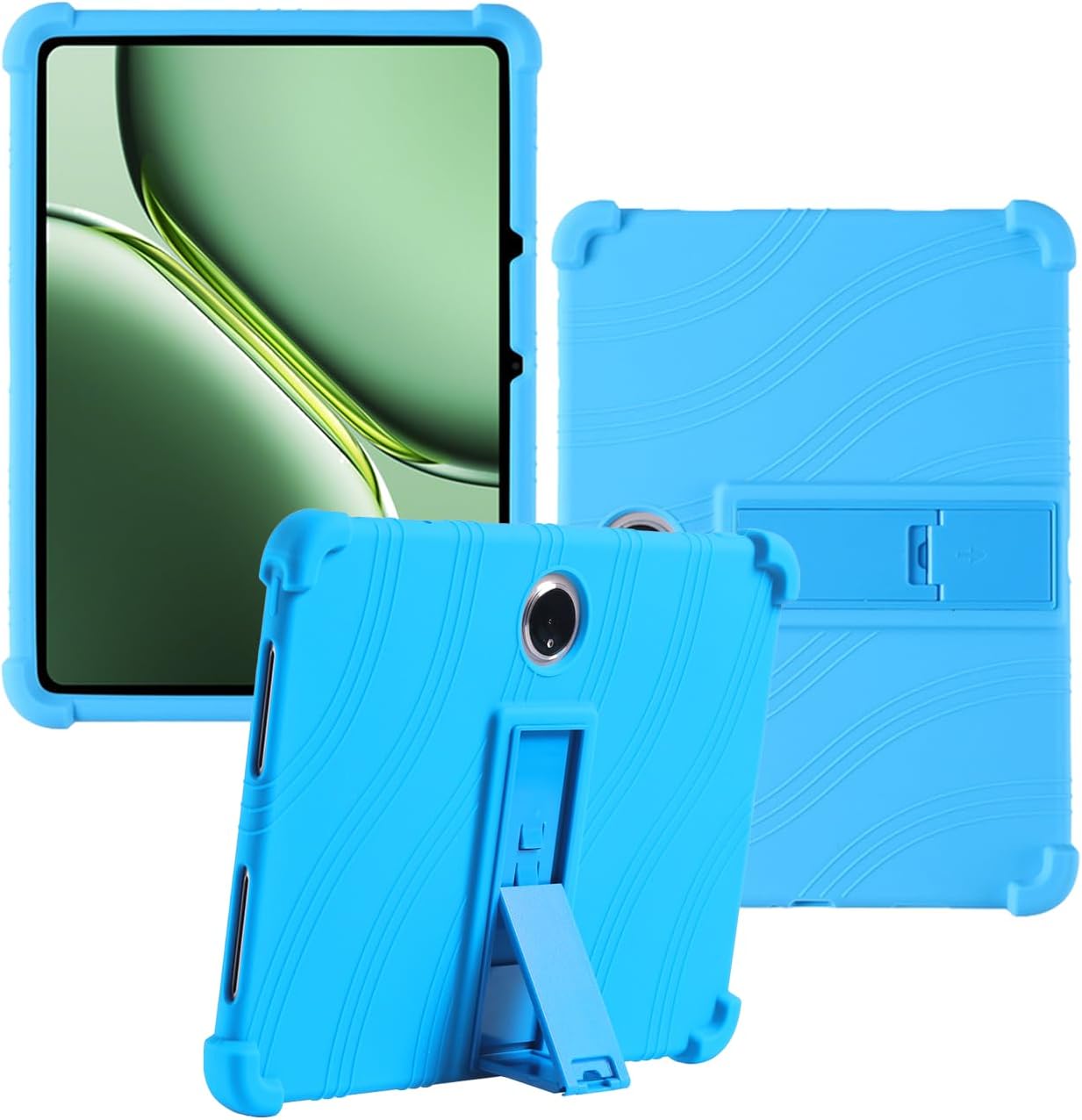 Case for Oneplus Pad 2/Pad Pro 12.1 inch 2024 New Tablet PC Android 14- Soft Silicone Shock Proof Lightweight Stand Rubber Shell Protective,Kids Friendly Soft Silicone Adjustable Stand Cove,LIGHTBLUE