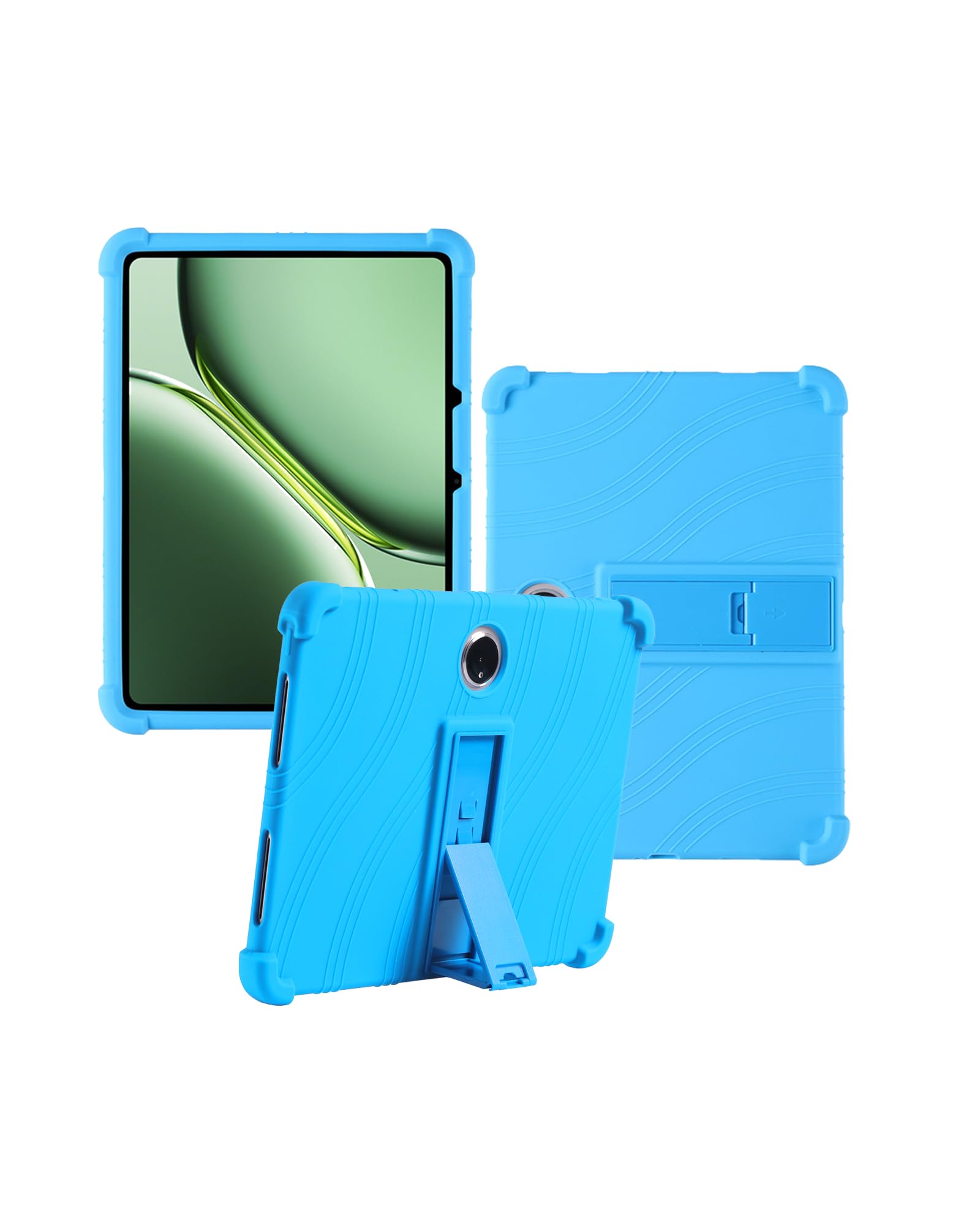 Case for Oneplus Pad 2/Pad Pro 12.1 inch 2024 New Tablet PC Android 14- Soft Silicone Shock Proof Lightweight Stand Rubber Shell Protective,Kids Friendly Soft Silicone Adjustable Stand Cove,LIGHTBLUE