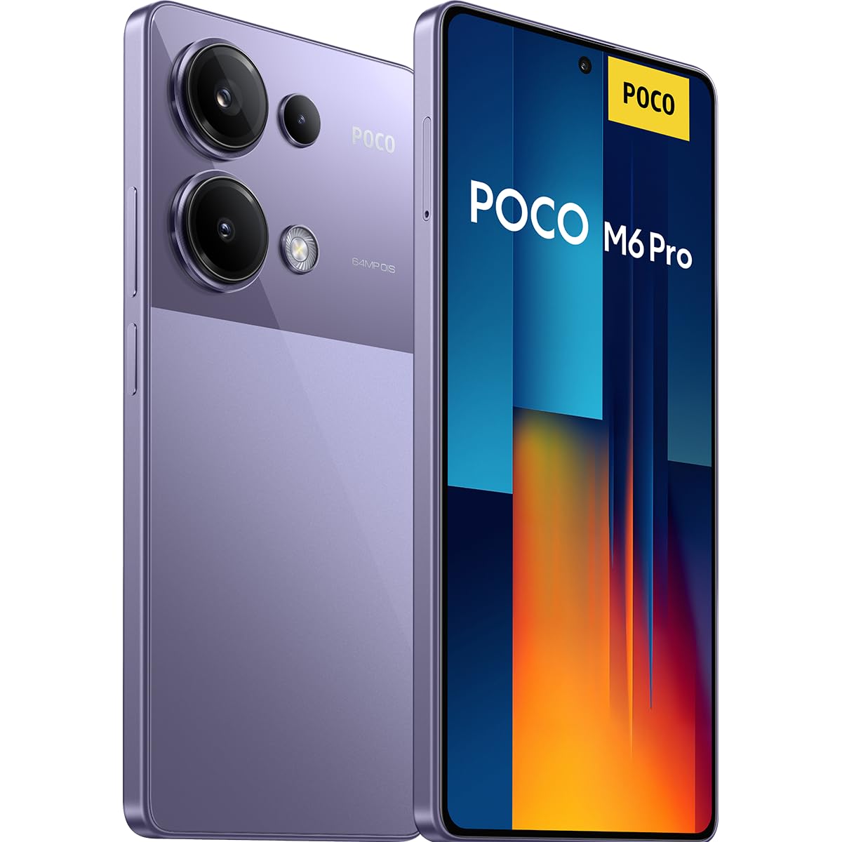 POCO M6 Pro - Smartphone 12+512GB, Schermo Amoled 6.67 120HZ 1.5K, Snapdragon 7s Gen 2, Tripla fotocamera fino a 64 MP, 67W Carica Superveloce , Viola (Versione IT)