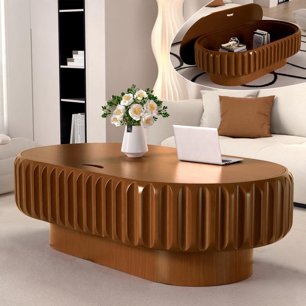 ZUOWENYG 43 inch Oval Coffee Table