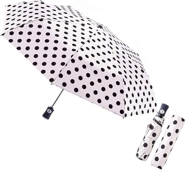 FDJASGY UV Sun Umbrella Compact Folding Travel Umbrella Auto Open Close Compact Folding Rain Umbrellas for Women Men Blocking UV 99.98%